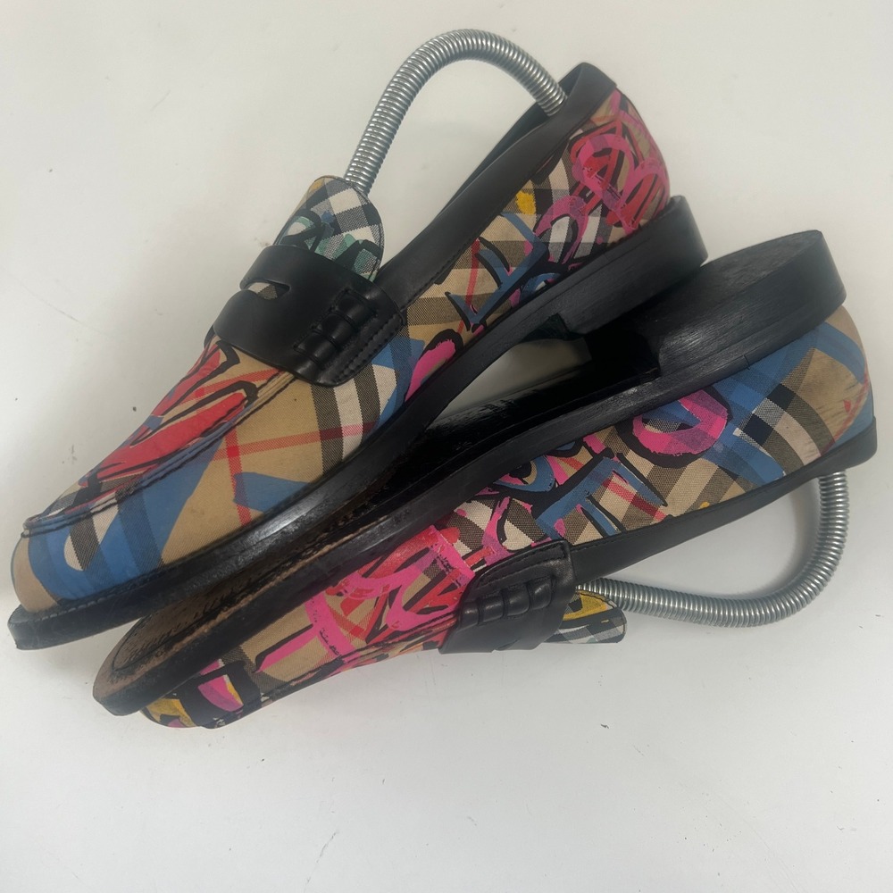 BURBERRY ENGLISH ICONS VINTAGE CHECK BEDMONT LOAFERS EU 40 US 9  Leather - Picture 15 of 15